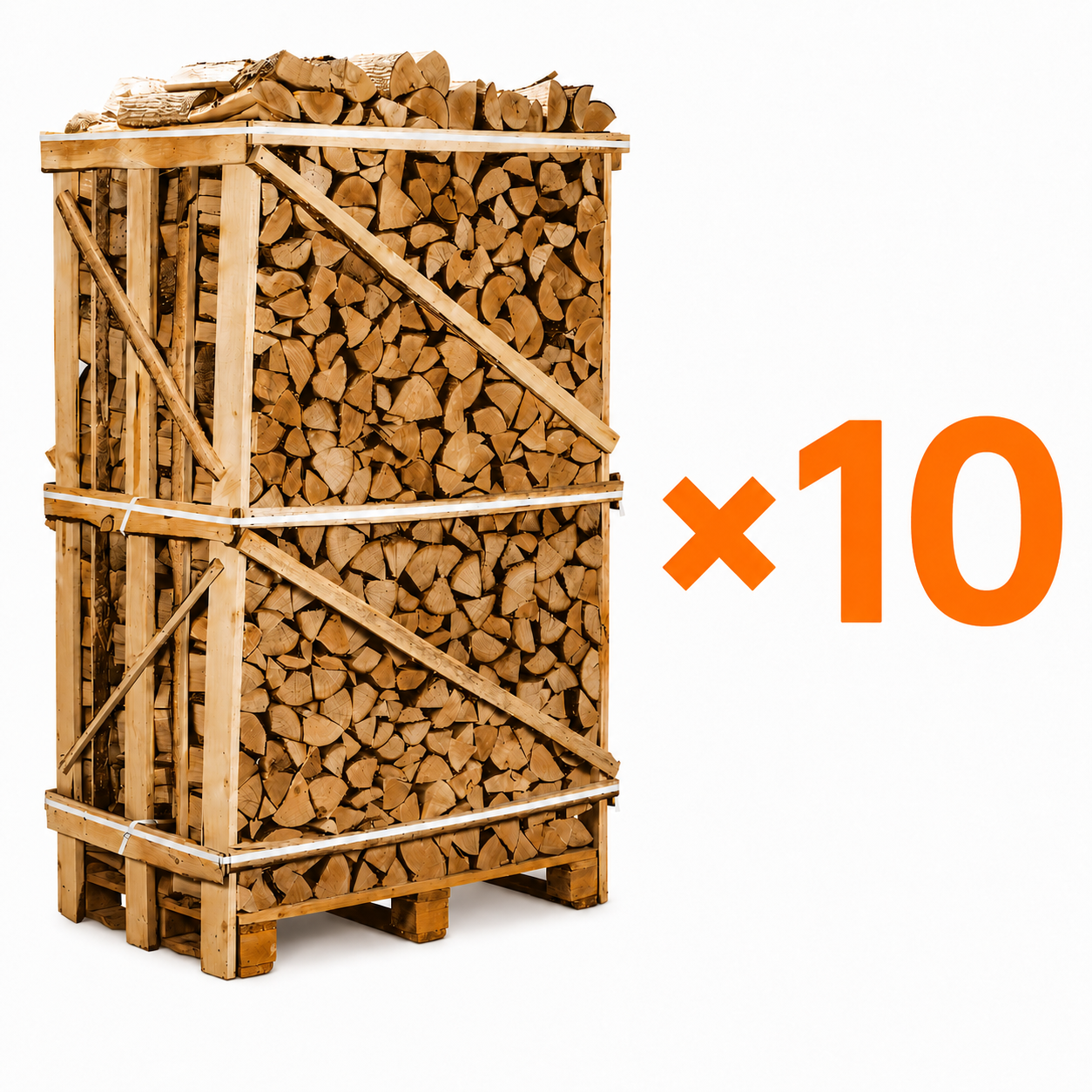 10 pallets Haardhout mix 1,8 kuub - Eik Beuk - 25 cm